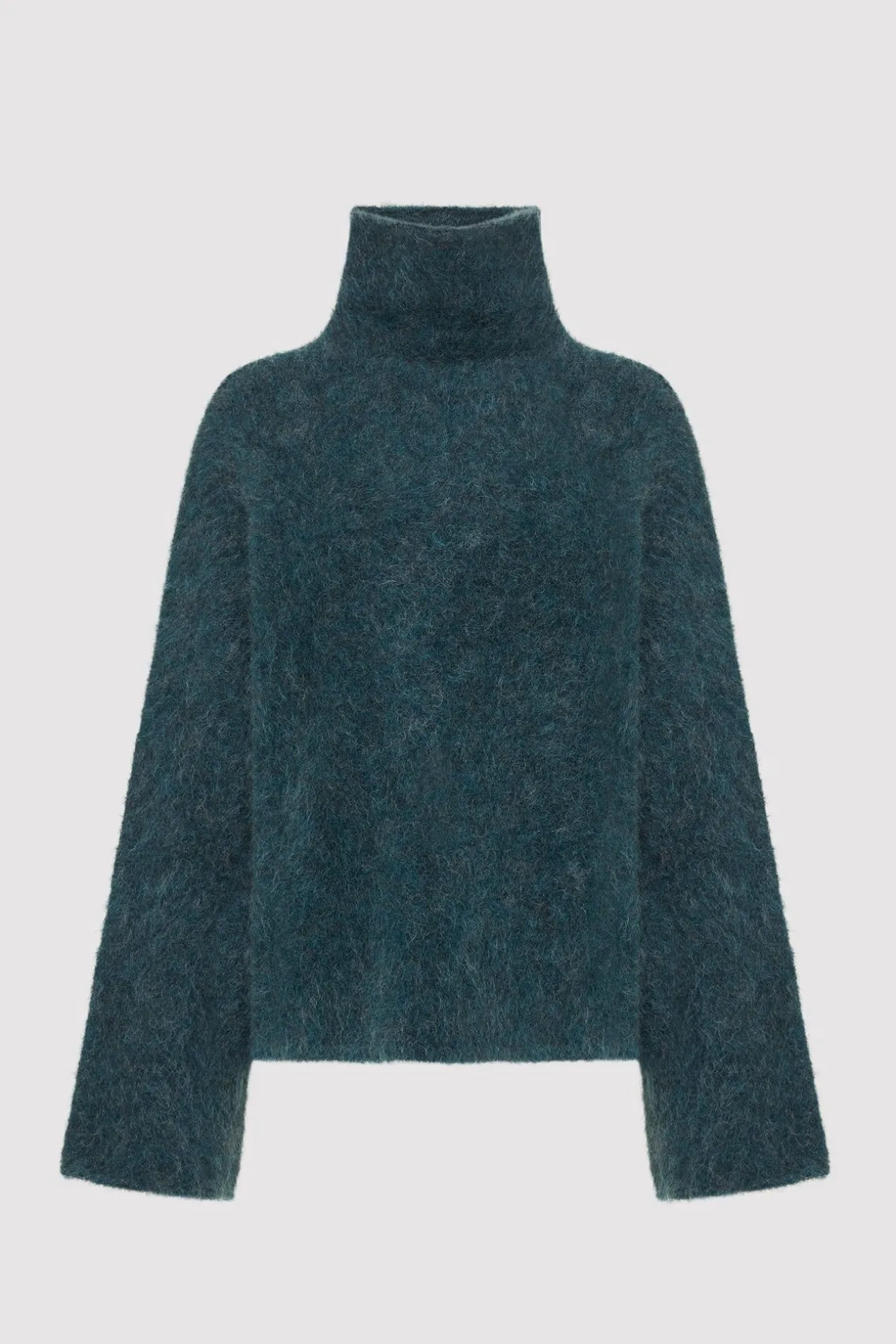 St. Agni Alpaca Funnel Neck Sweater - Sea Green
