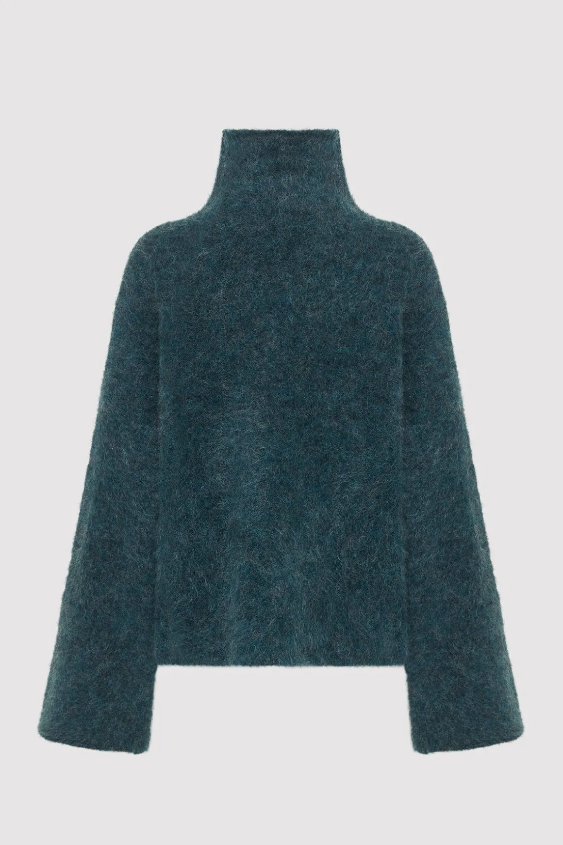 St. Agni Alpaca Funnel Neck Sweater - Sea Green