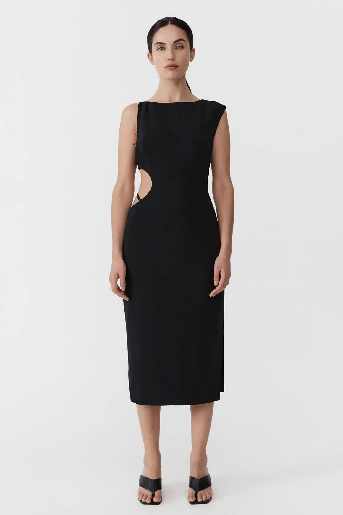 St. Agni Arc Cut Out Dress - Black