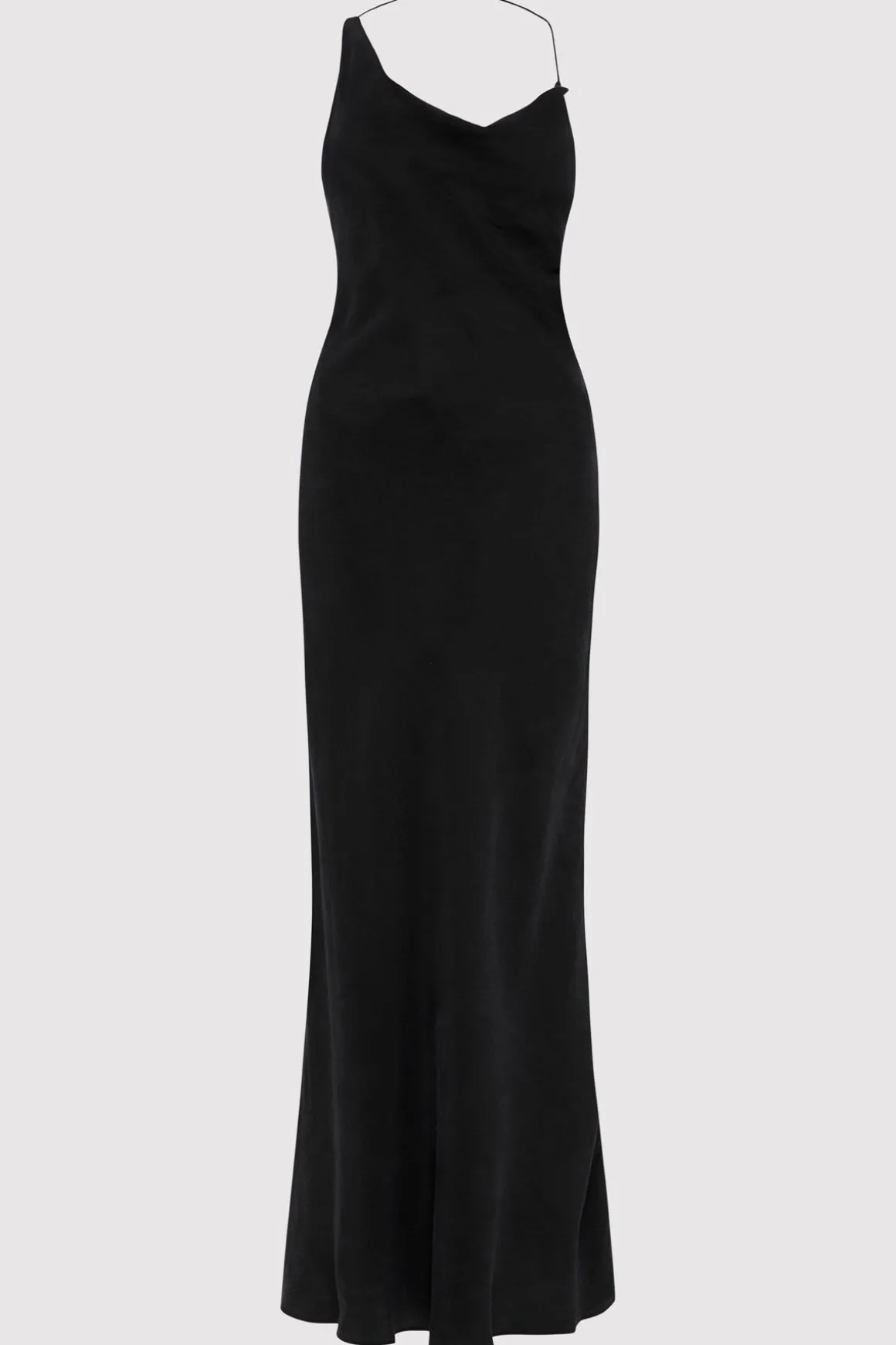 St. Agni Asymm Drape Maxi Dress - Washed Black