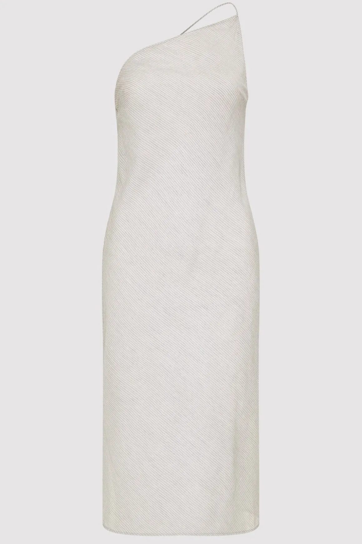 St. Agni Asymmetric Slip Dress - Sheer Stripe