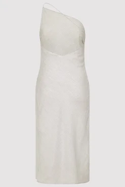 St. Agni Asymmetric Slip Dress - Sheer Stripe