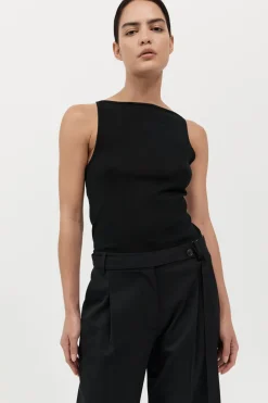 St. Agni Ava Knit Top - Jet Black