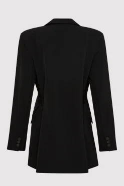 St. Agni Belt Detail Blazer - Black