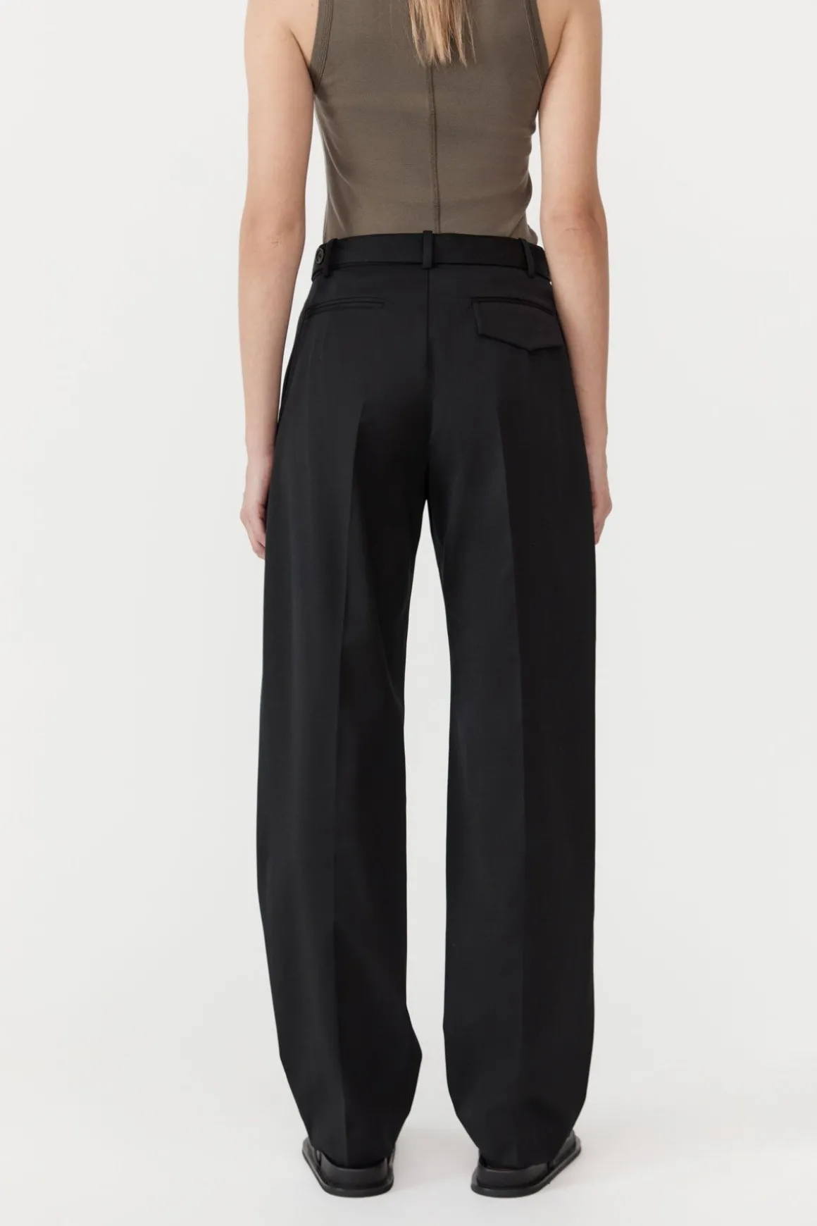 St. Agni Belted Pants - Black