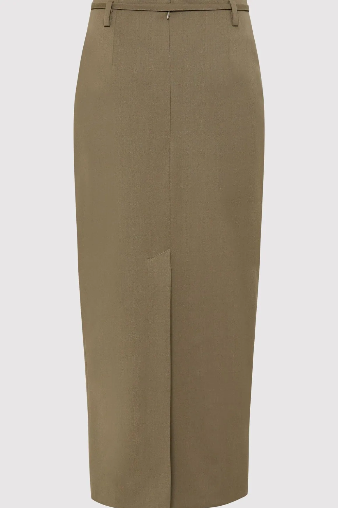 St. Agni Belted Pencil Skirt - Kelp