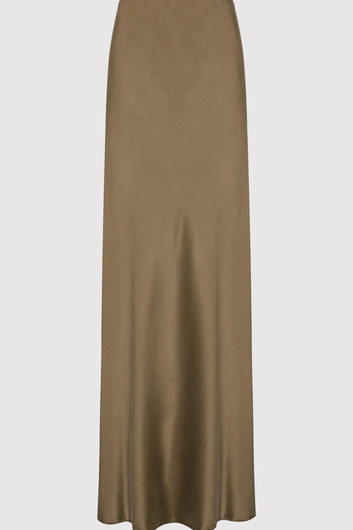St. Agni Bias Slip Skirt - Kelp