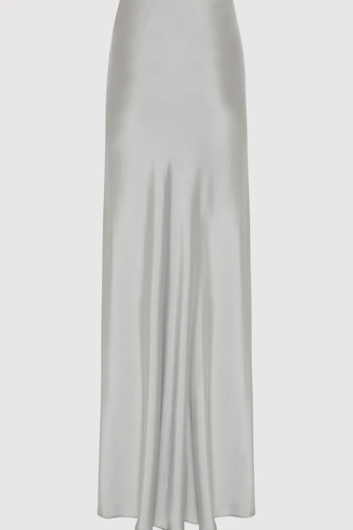 St. Agni Bias Slip Skirt - Silver