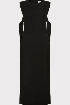 St. Agni Classic Side Detail Dress - Black
