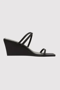 St. Agni Cross Strap Wedge - Black