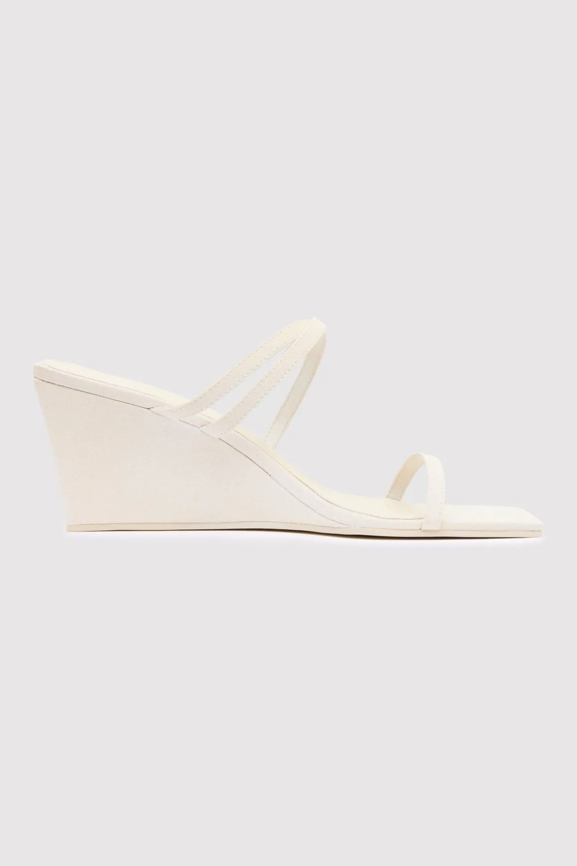 St. Agni Cross Strap Wedge - Ivory