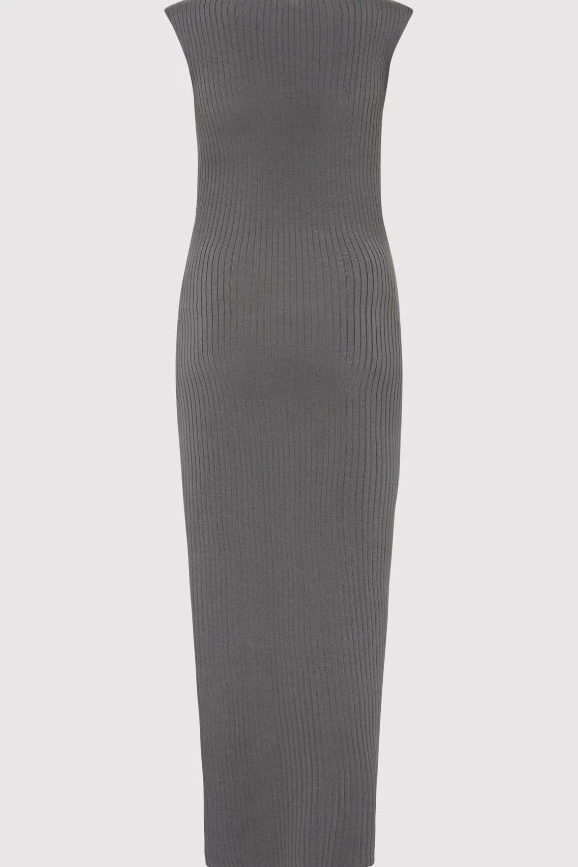 St. Agni Cut Away Knit Dress - Stone Grey