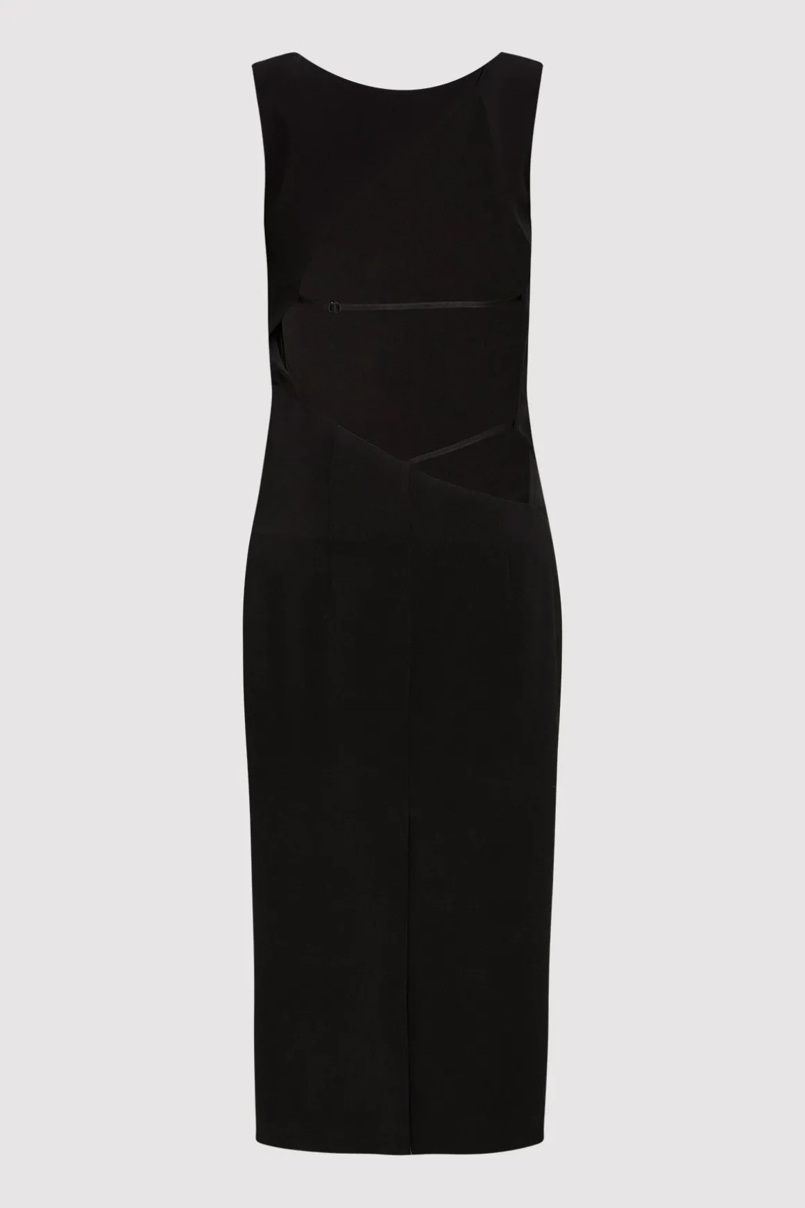 St. Agni Cut Out Midi Dress - Black