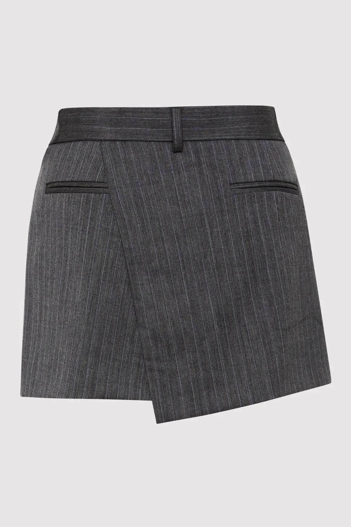 St. Agni Deconstructed Mini Skirt - Stone Blue Stripe