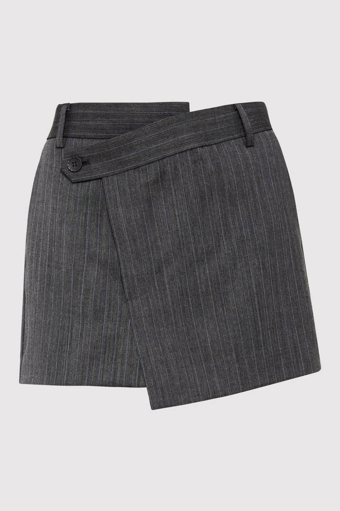 St. Agni Deconstructed Mini Skirt - Stone Blue Stripe