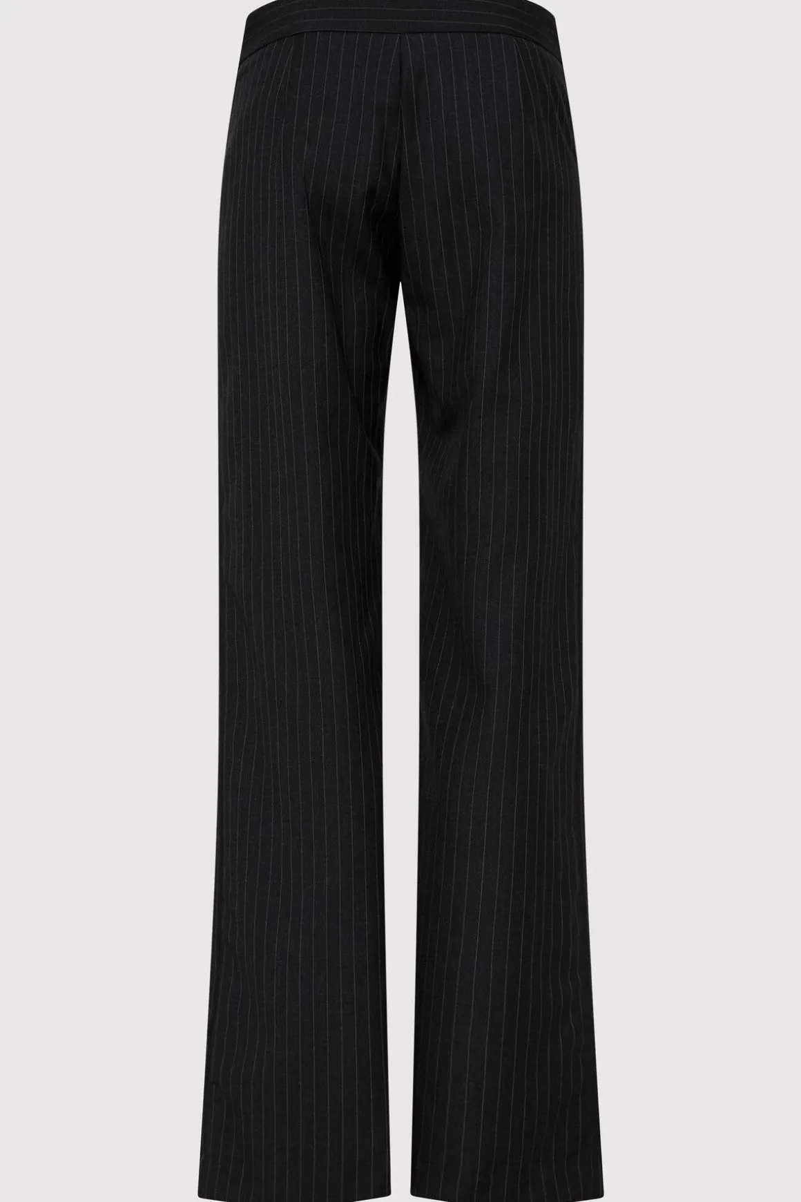 St. Agni Deconstructed Pinstripe Trousers - Black