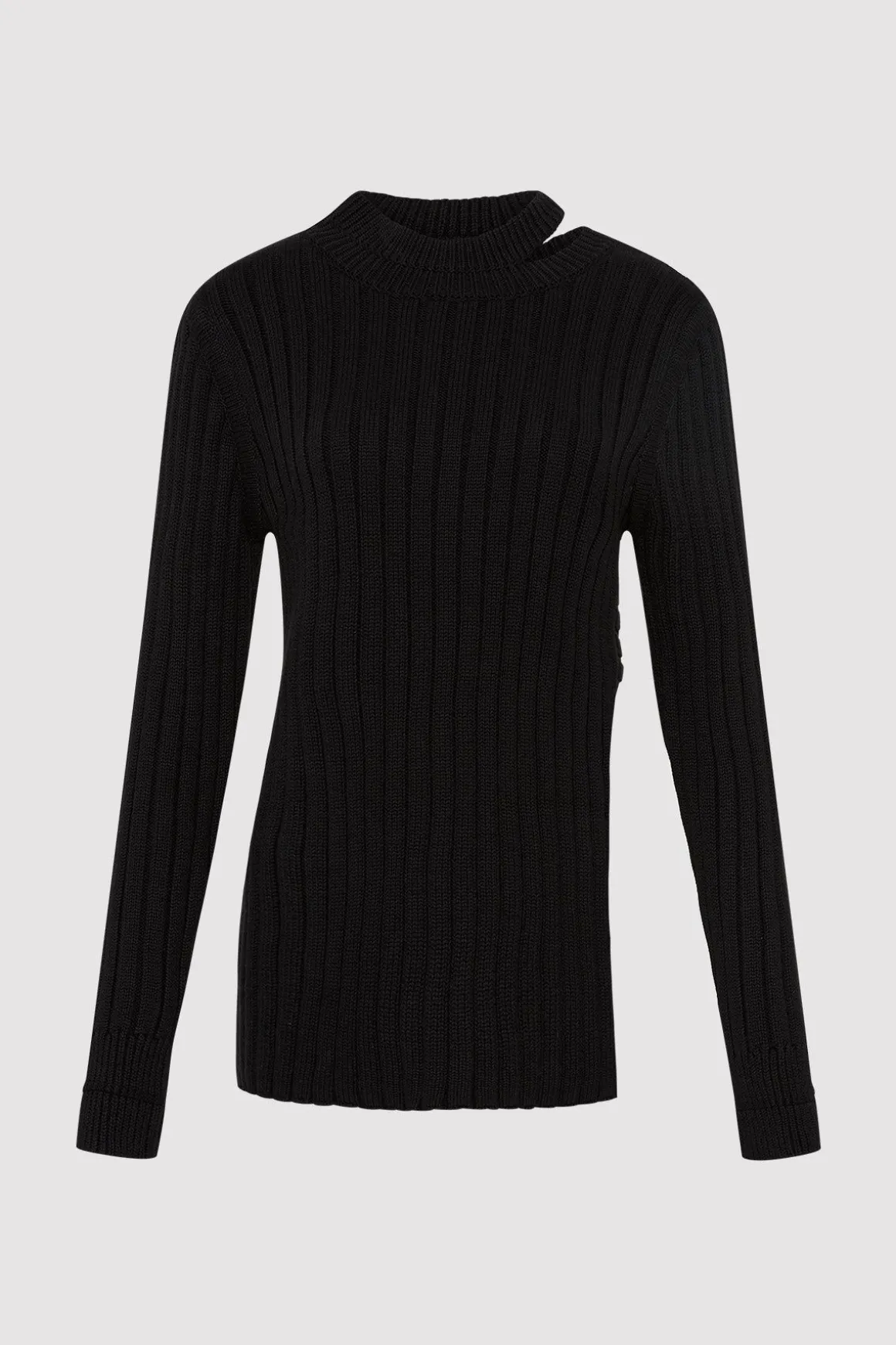 St. Agni Deconstructed Rib Knit Jumper - Black