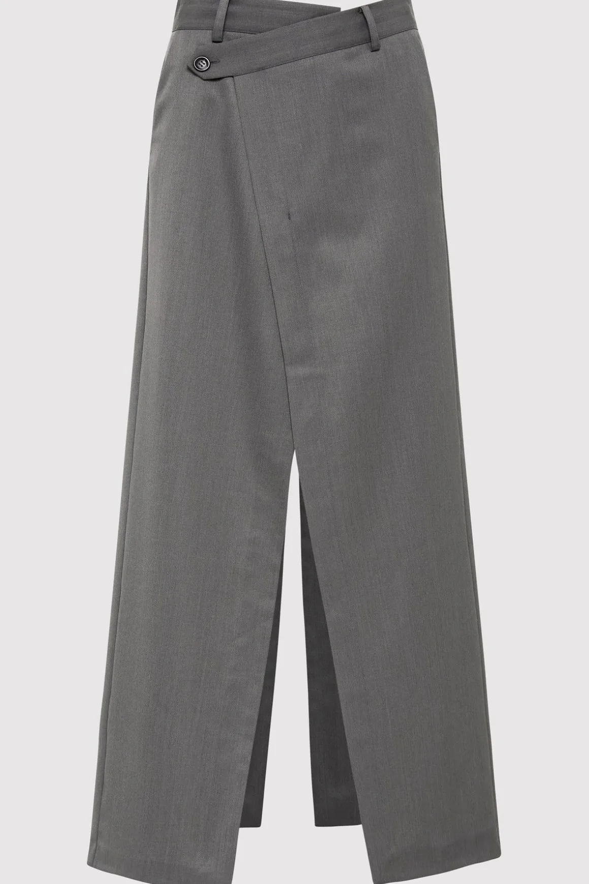 St. Agni Deconstructed Waist Maxi Skirt - Pewter Grey