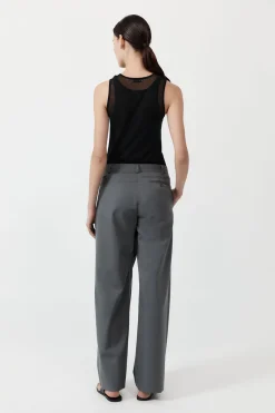 St. Agni Deconstructed Waist Pants - Pewter Grey