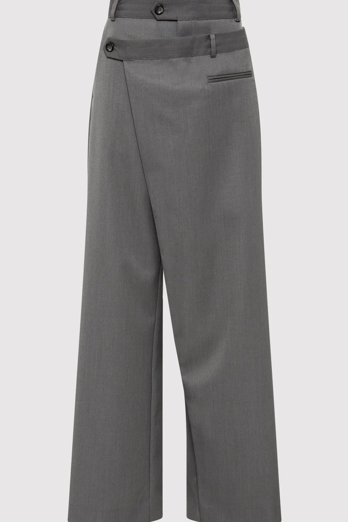 St. Agni Deconstructed Waist Pants - Pewter Grey
