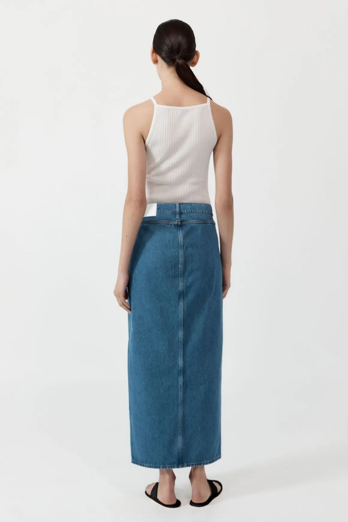 St. Agni Denim Maxi Skirt - Denim Blue