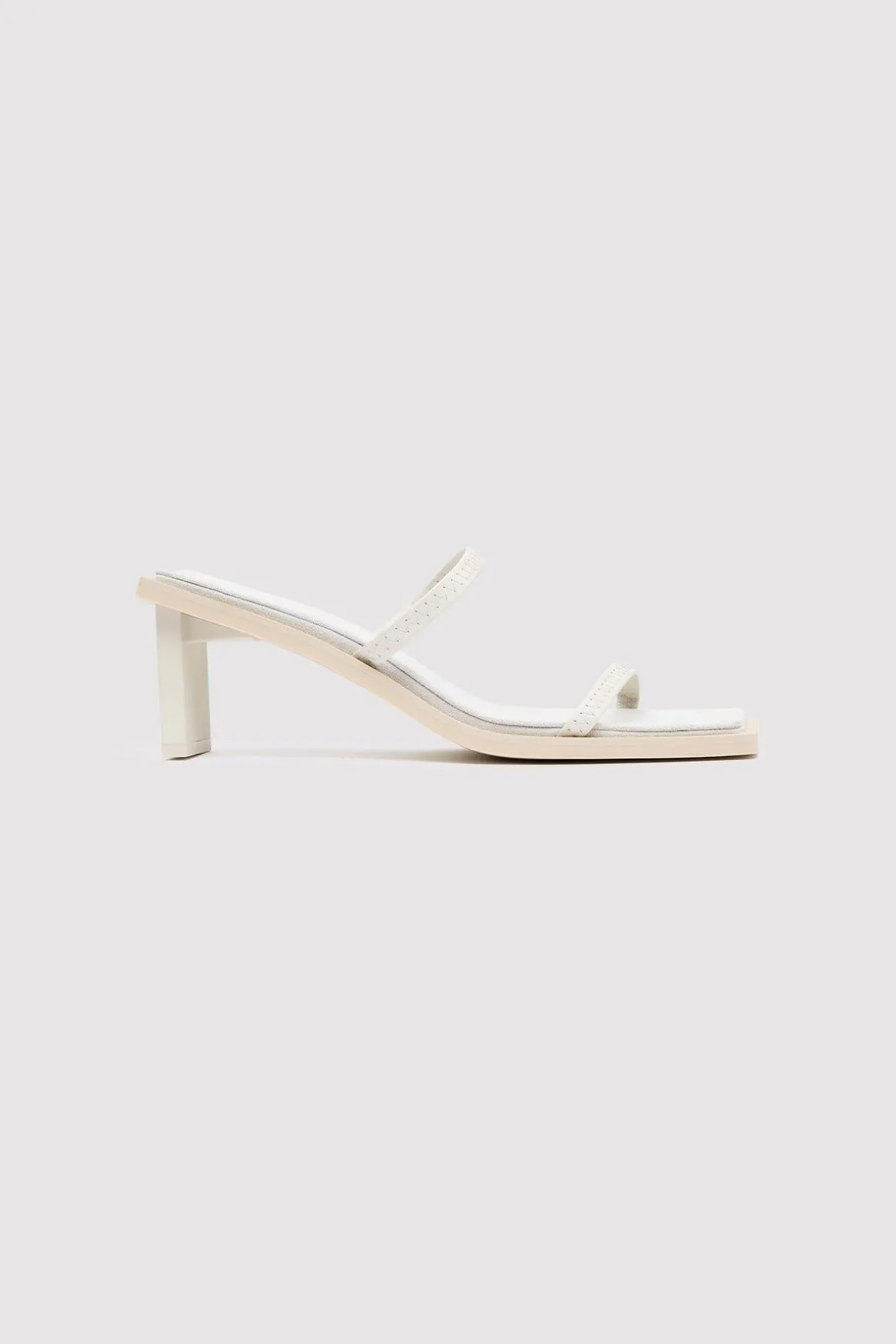 St. Agni Fine Strap Heel - Cool White