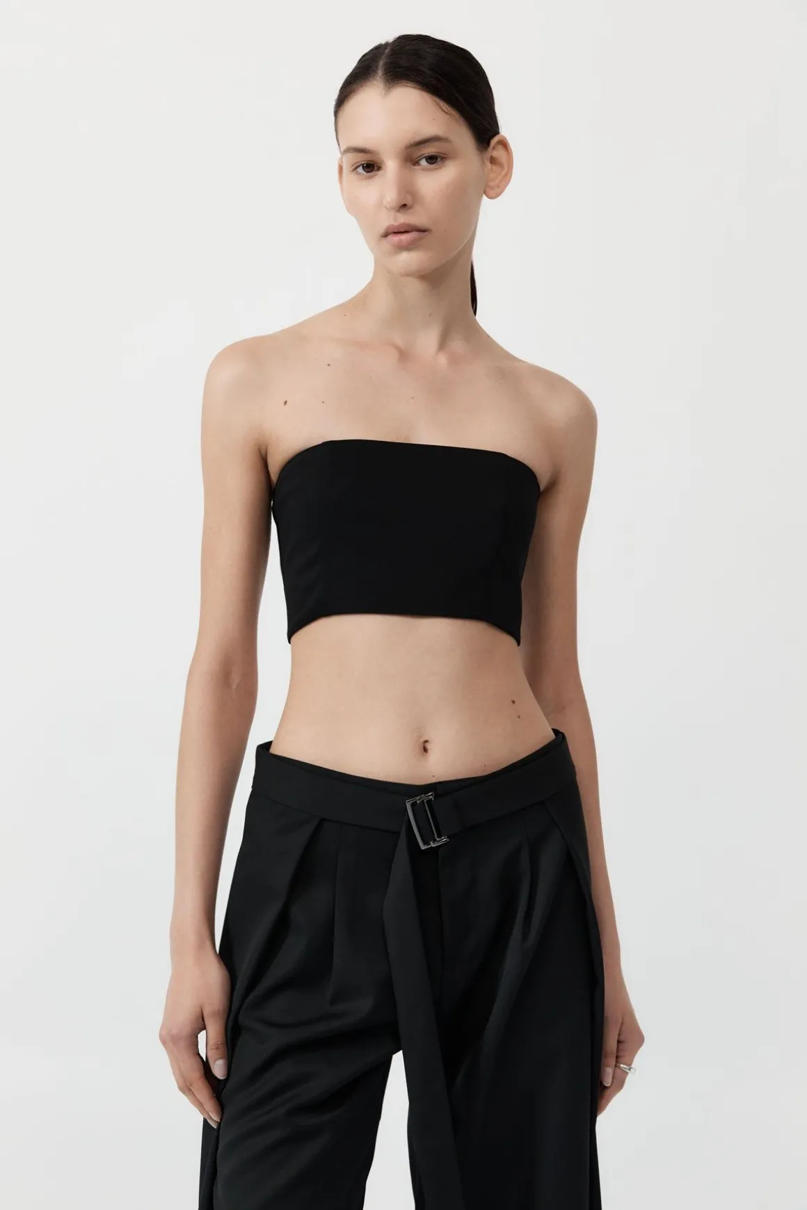 St. Agni Fold Trousers - Black