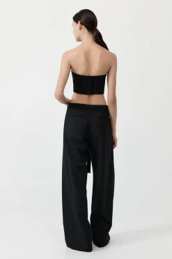 St. Agni Fold Trousers - Black