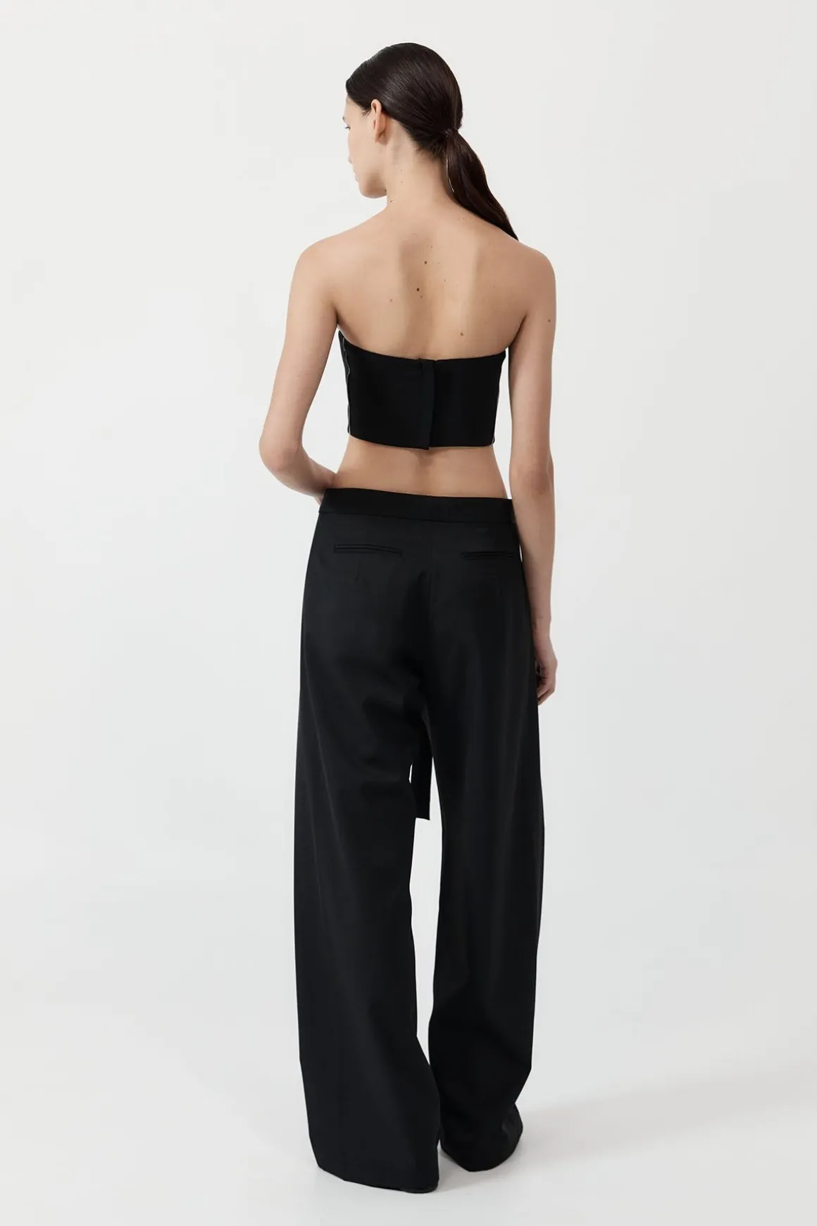 St. Agni Fold Trousers - Black