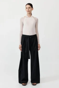 St. Agni Fold Trousers - Black