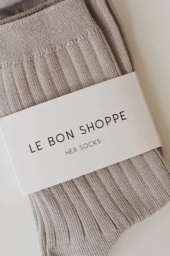 St. Agni Her Socks By Le Bon - Stone