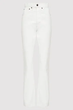 St. Agni High Waist Crop Flare Jeans - Off White