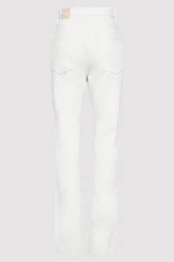 St. Agni High Waist Crop Flare Jeans - Off White