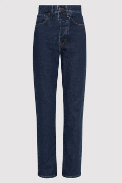 St. Agni High Waist Crop Straight Jeans - Indigo
