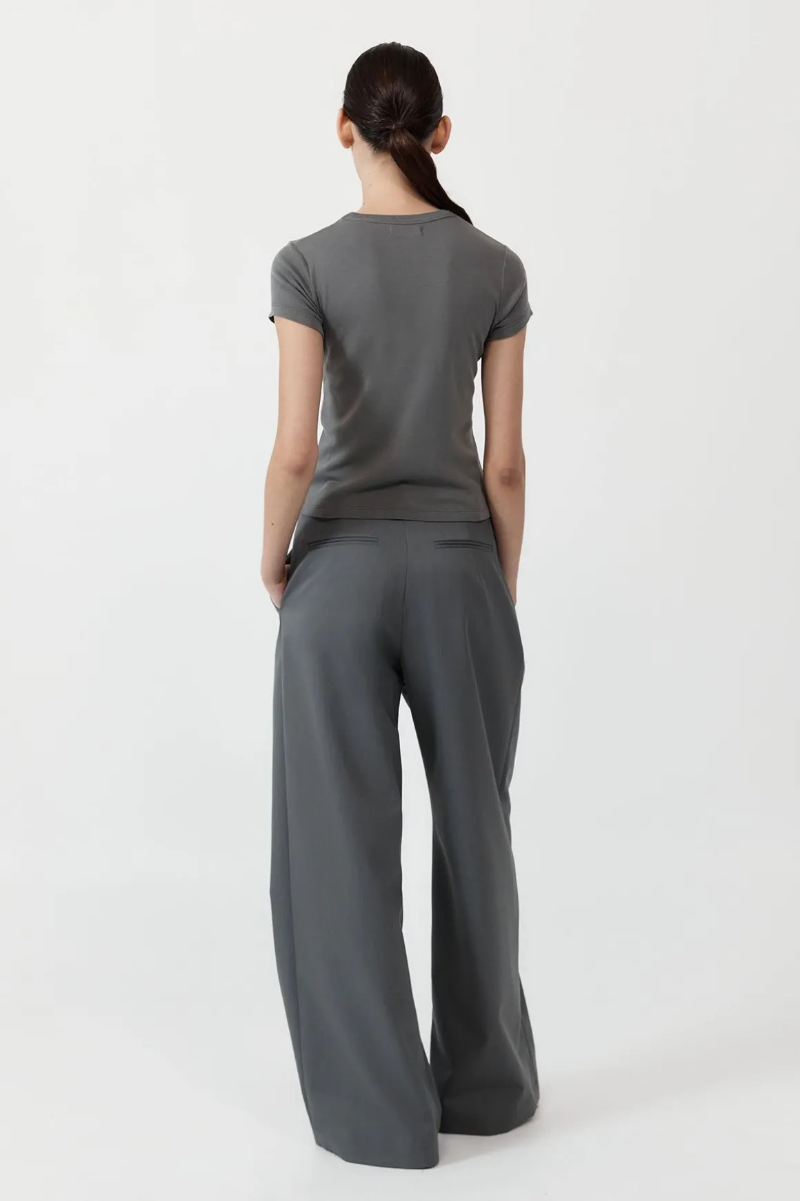 St. Agni Homme Pleat Pants - Pewter Grey