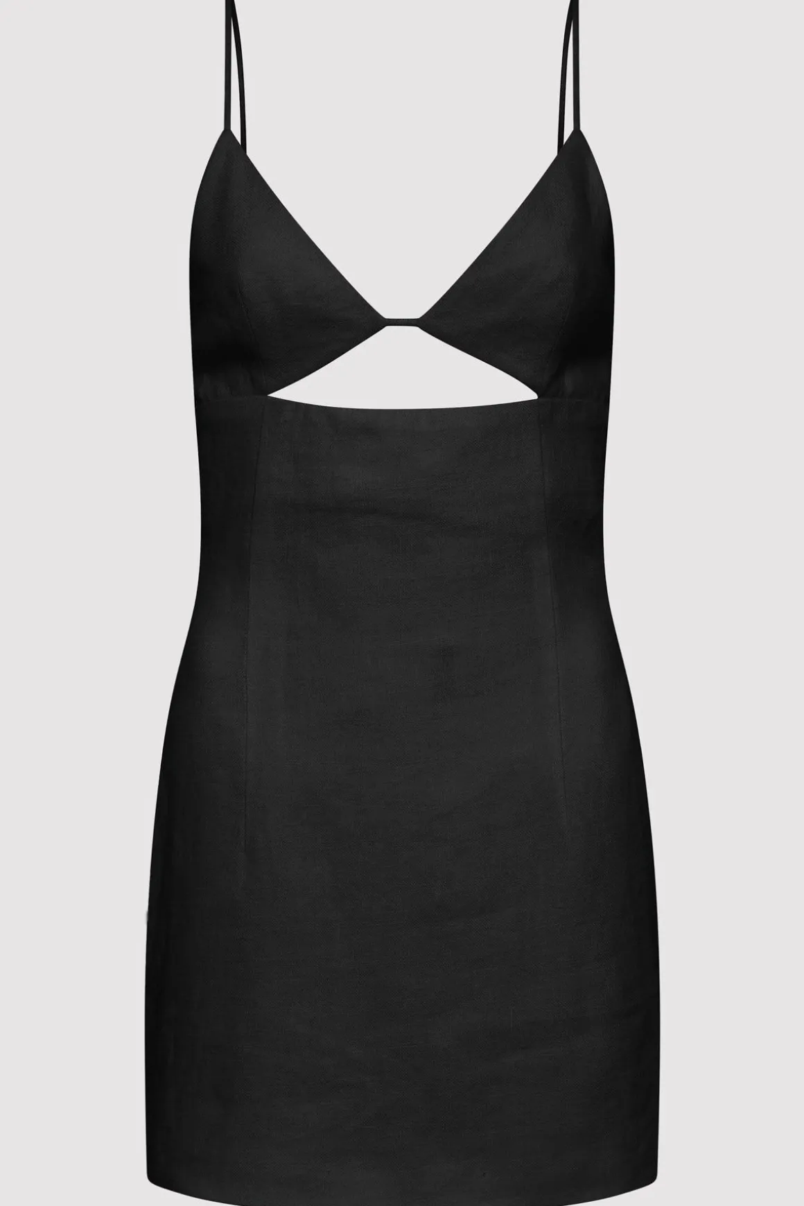 St. Agni Linen Bra Mini Dress - Black
