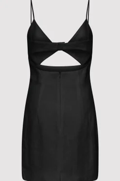 St. Agni Linen Bra Mini Dress - Black