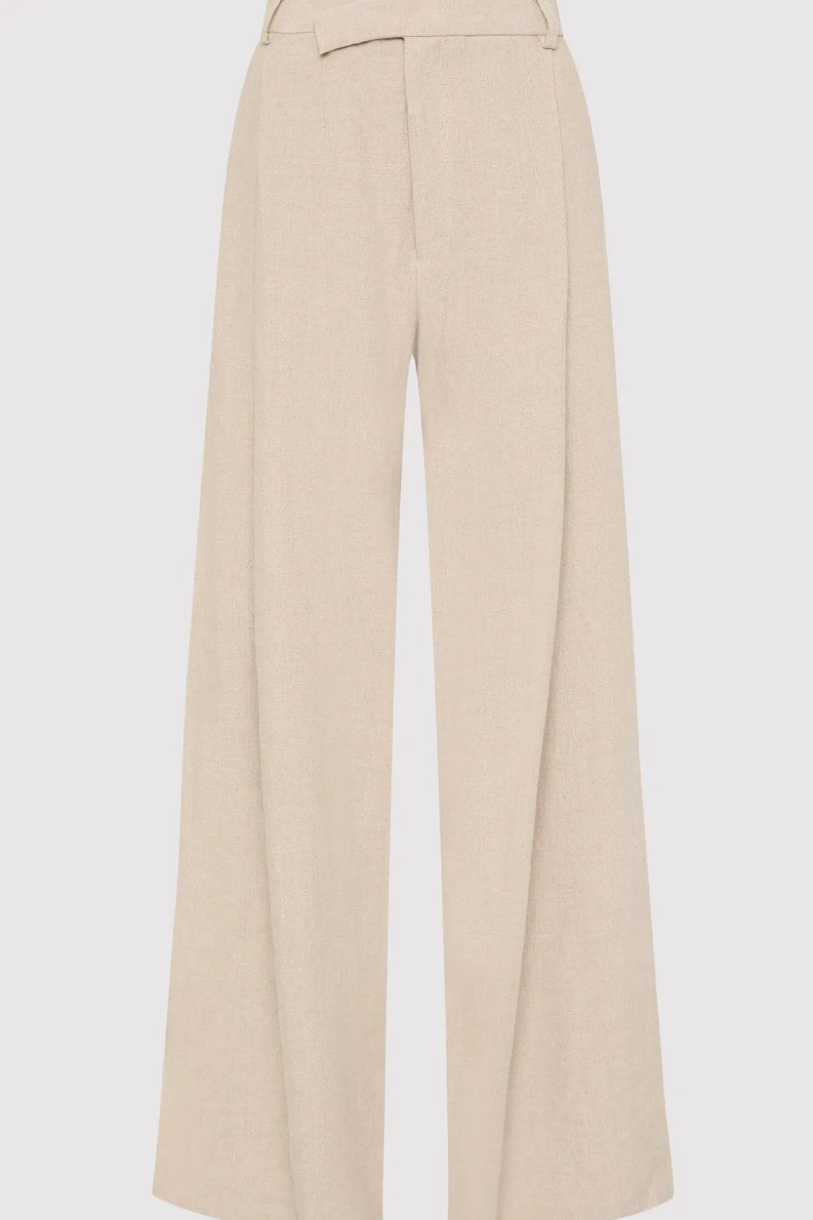 St. Agni Linen Overlap Waist Trousers - Natural