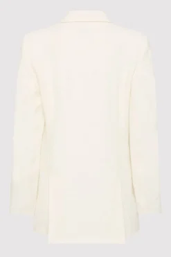 St. Agni Linen Split Sleeve Blazer - Ivory