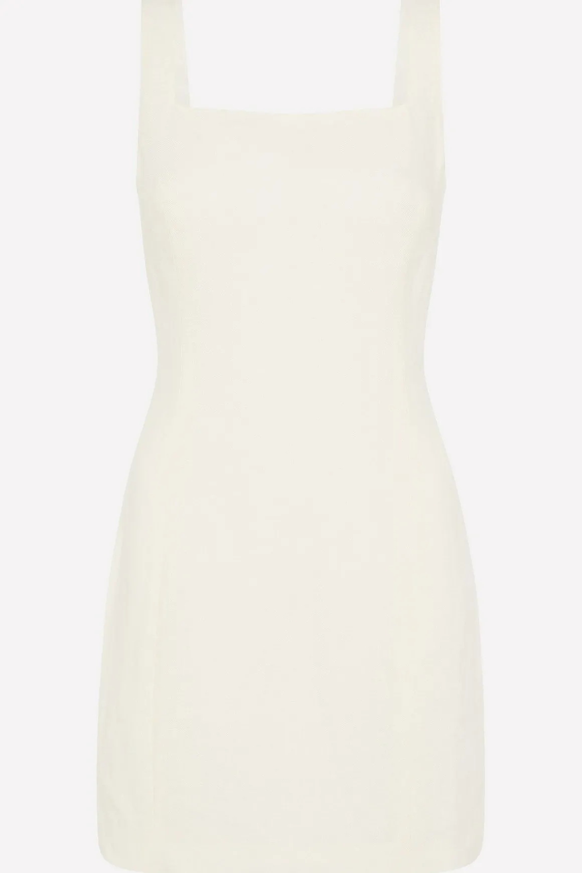 St. Agni Linen Square Neck Mini Dress - Ivory