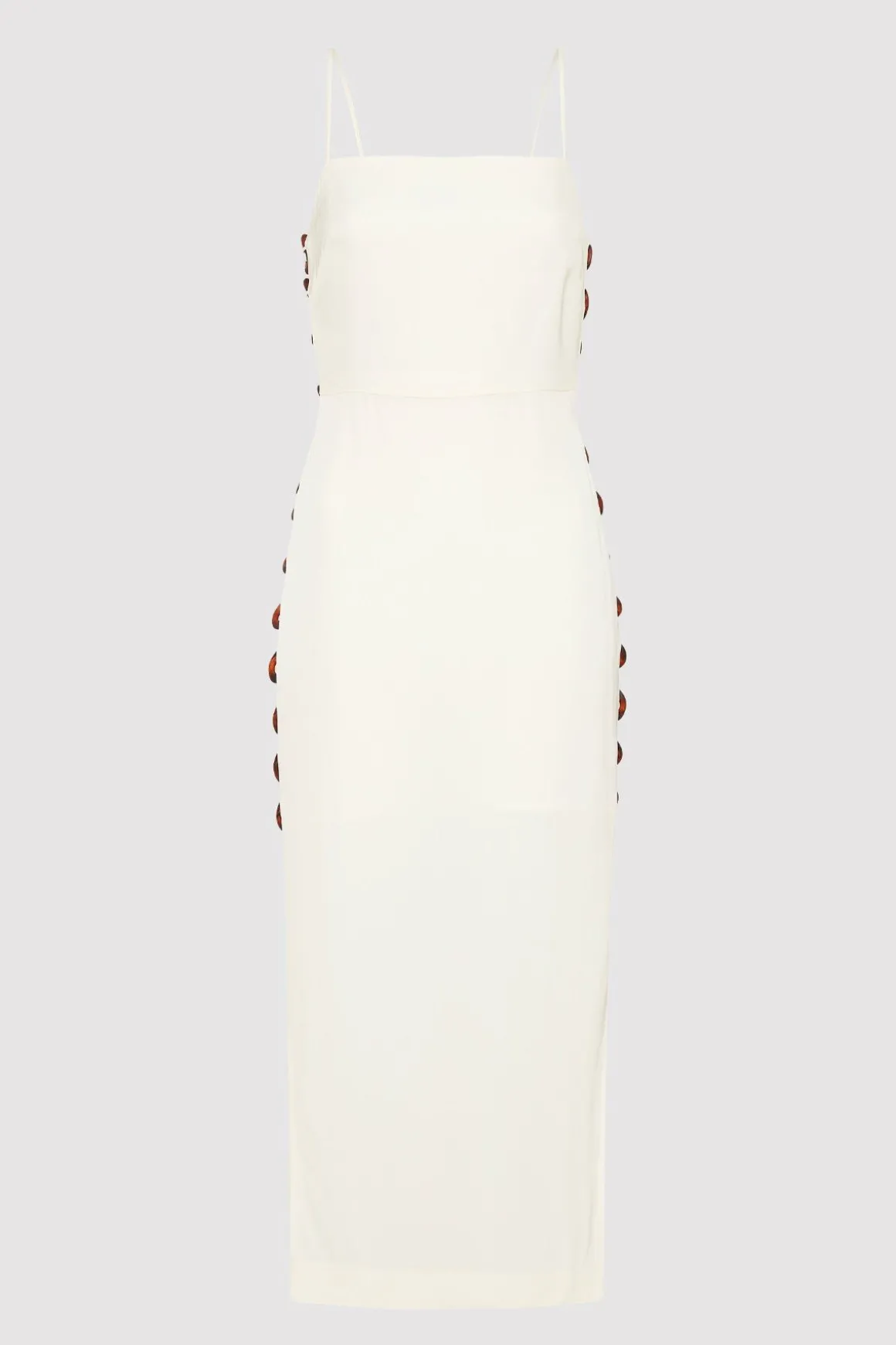 St. Agni Link Detail Dress - Cool White