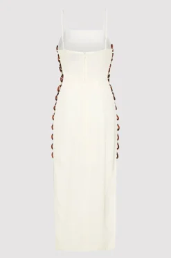 St. Agni Link Detail Dress - Cool White