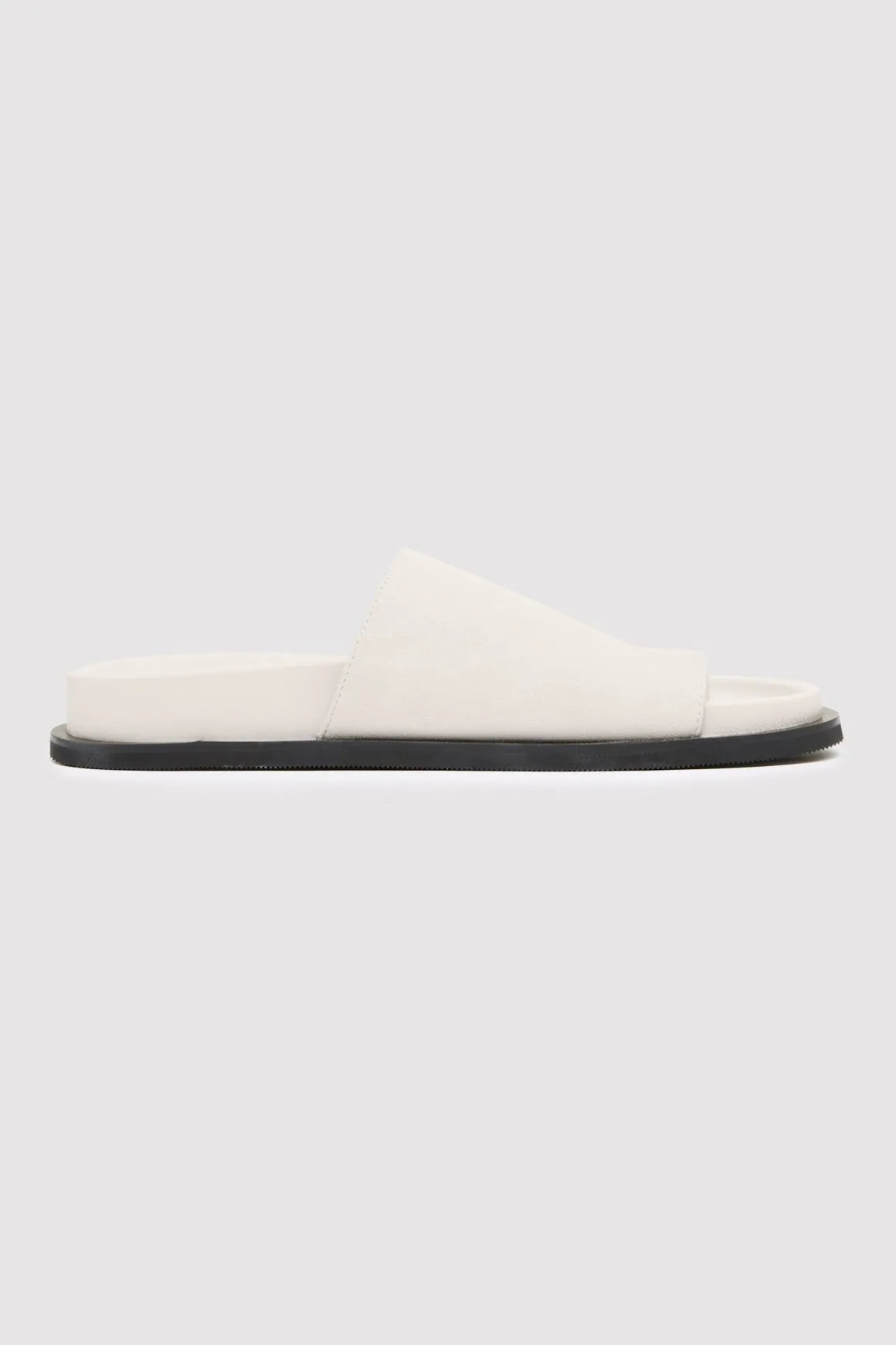 St. Agni Loe Suede Slide - Cool White