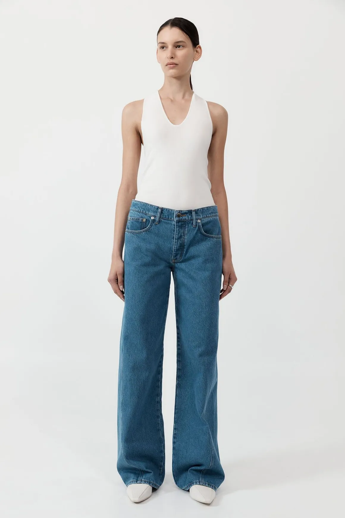 St. Agni Low Rise Jeans - Denim Blue