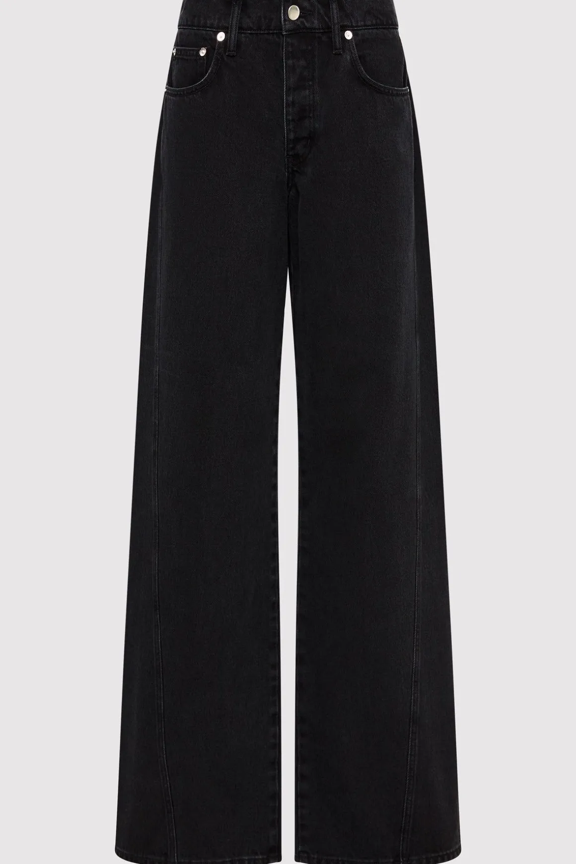 St. Agni Low Rise Jeans - Washed Black