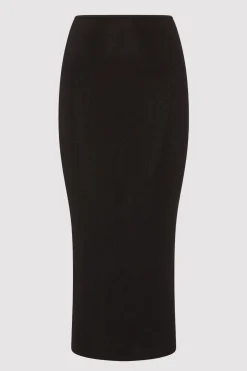 St. Agni Low Waist Knit Skirt - Black