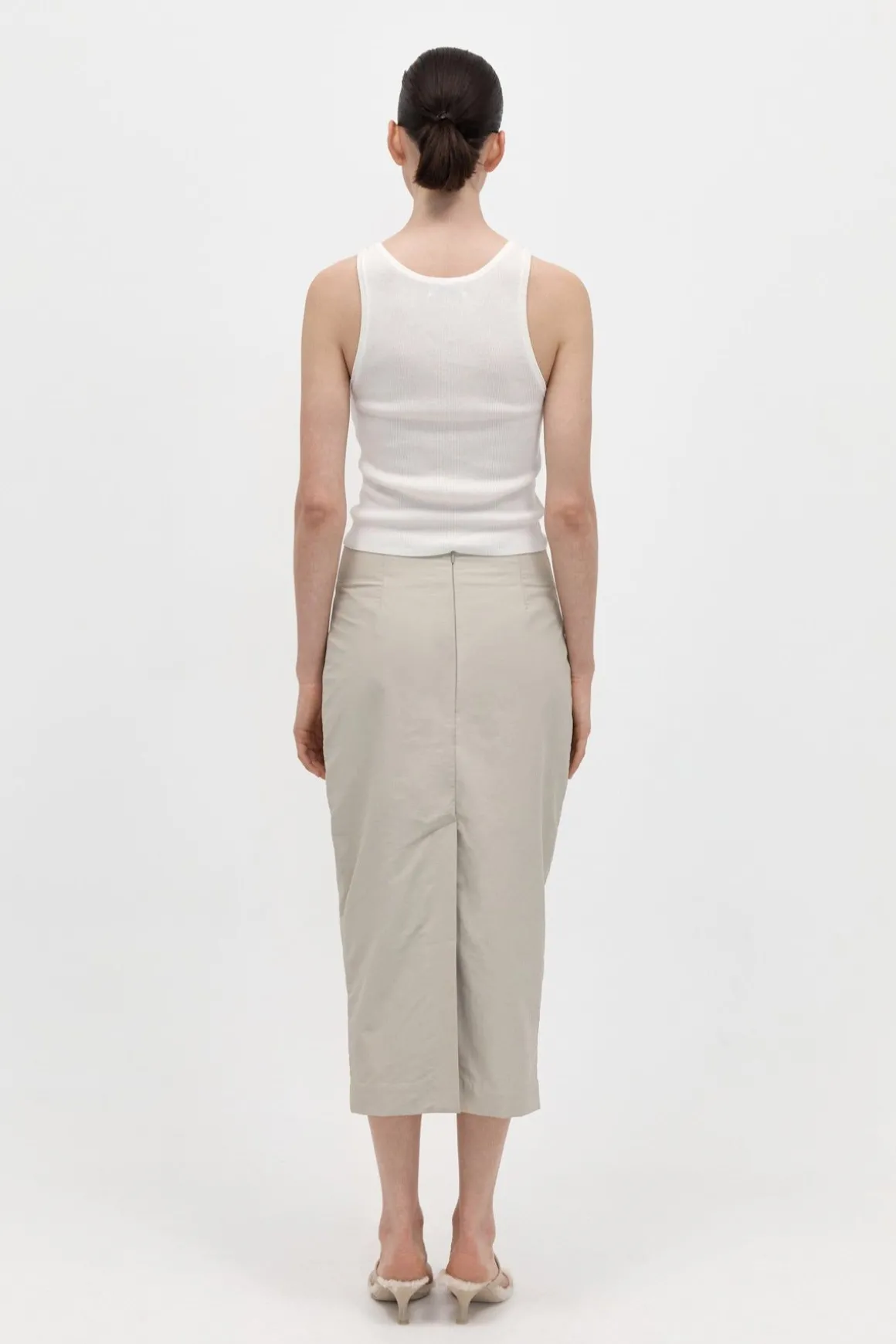 St. Agni Low Waist Pencil Skirt - Birch