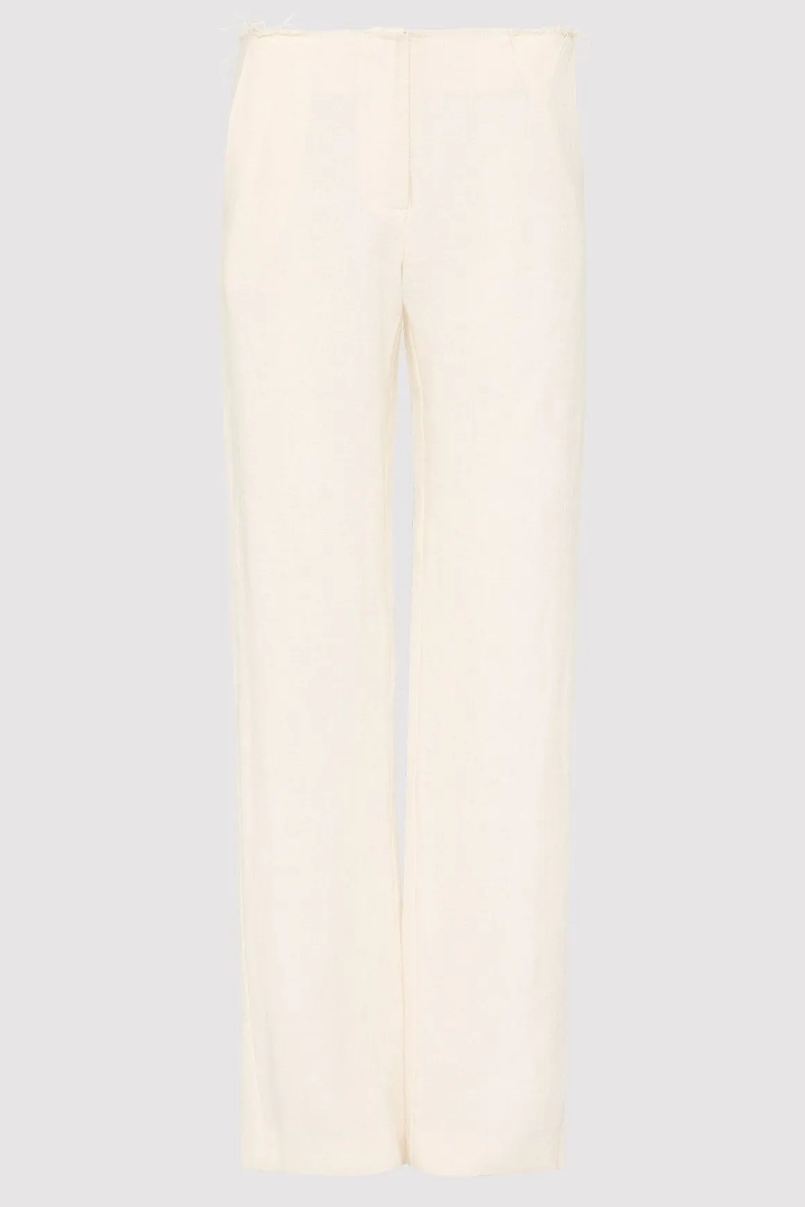St. Agni Low Waist Raw Edge Pants - Ivory