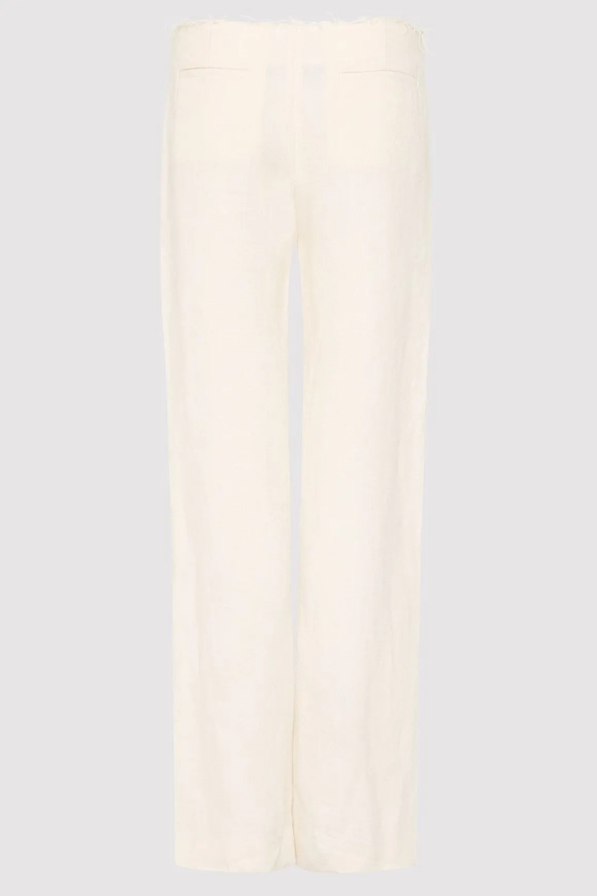 St. Agni Low Waist Raw Edge Pants - Ivory