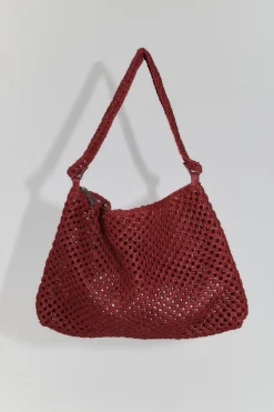 St. Agni Macrame Shoulder Bag - Rouge